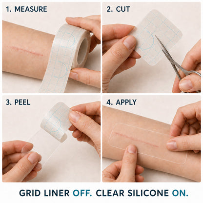 🎁🧚SILICONE SCAR THERAPY ROLL Help Soften, Flatten & Improve the Appearance of Raised Scars