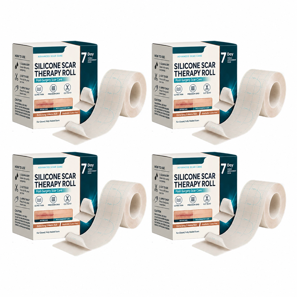 🎁🧚SILICONE SCAR THERAPY ROLL Help Soften, Flatten & Improve the Appearance of Raised Scars