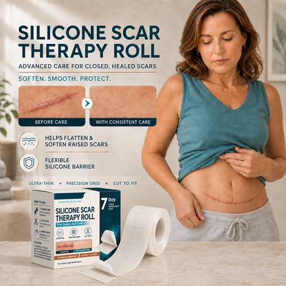 🎁🧚SILICONE SCAR THERAPY ROLL Help Soften, Flatten & Improve the Appearance of Raised Scars