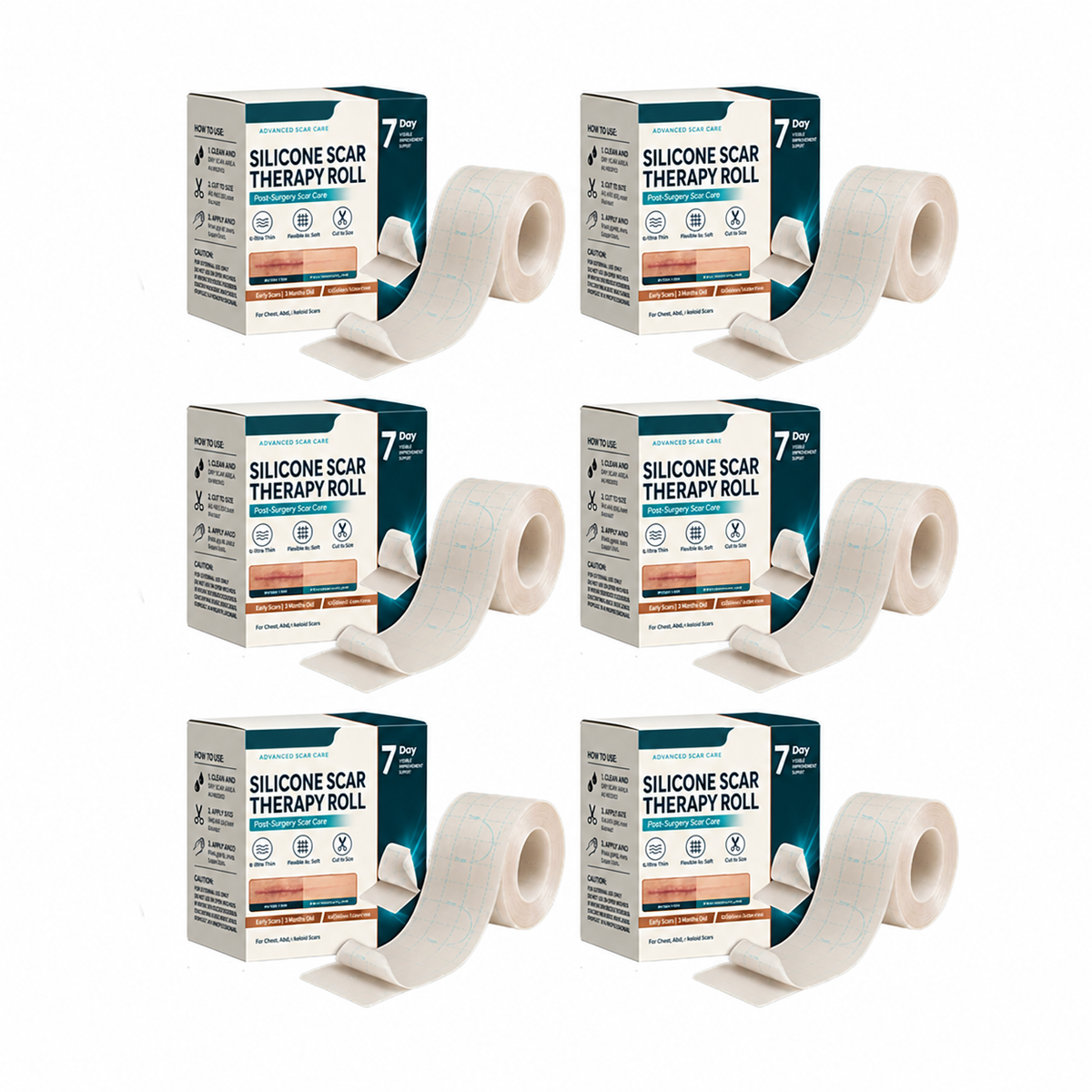 🎁🧚SILICONE SCAR THERAPY ROLL Help Soften, Flatten & Improve the Appearance of Raised Scars